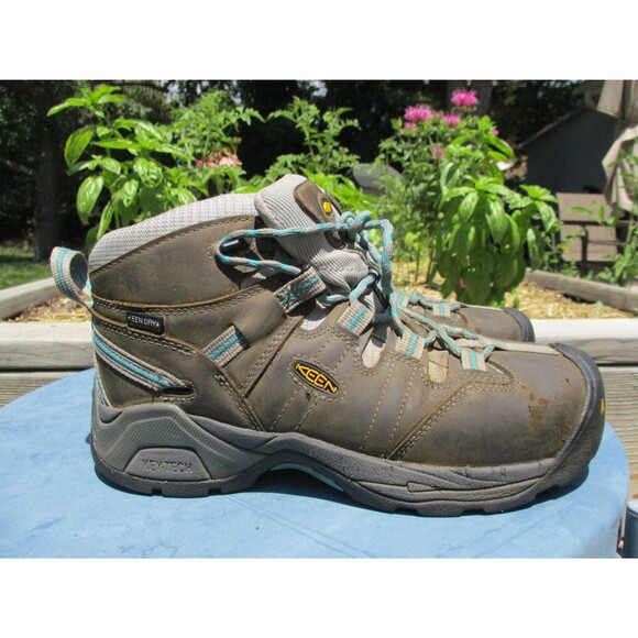 KEEN Womens Targhee II Mid Waterproof Hiking Steel Toe Boots Brown Leather 8.5 - Picture 1 of 12